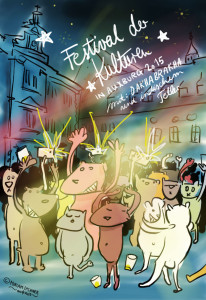 Steppende Bären auf dem Festival der Kulturen im Annahof in Augsburg, Sommer 2015