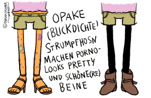 Blickdichte Strumpfhose zur Shorts
