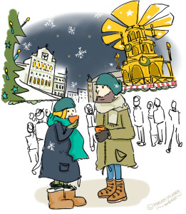 Die Klamotten sind auf dem Weihnachtsmarkt egal