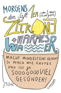 Zitronenwasser ist ja so viel gesünder als Kaffee