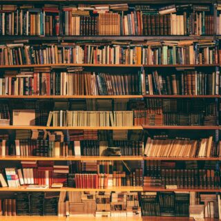 Bücherwand mit vermutlich ungegenderten Büchern